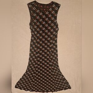 Diane Von Furstenberg reversible mesh dress,sz small in Cherry leaf & Geometric